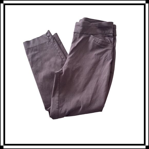 EUC! Chicos Pull On, Dk Brown, Ankle Pant, Size 2 (14-16) - Picture 2 of 5